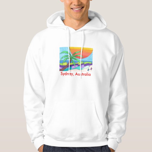Sydney Australien tröjaHoodie Sweatshirt Med Luva (Framsida)