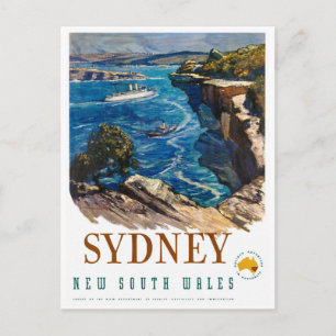 Sydney Australien Vintage affisch återställd Vykort