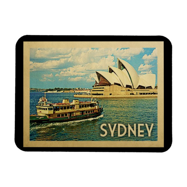 Sydney Australien Vintage resor Magnet (Horisontell)