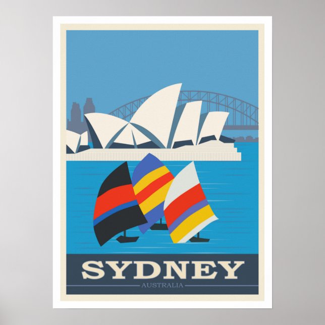 Sydney, Australien Vintage resor Poster (Framsidan)