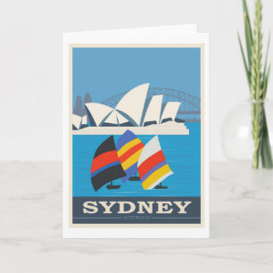 Sydney, Australien Vintage resor Poster Kort