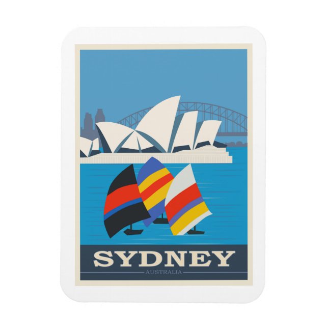 Sydney, Australien Vintage resor Poster Magnet (Vertikal)