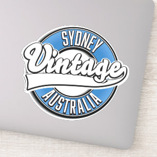 Sydney Australien Vintage stil logotyp Klistermärken