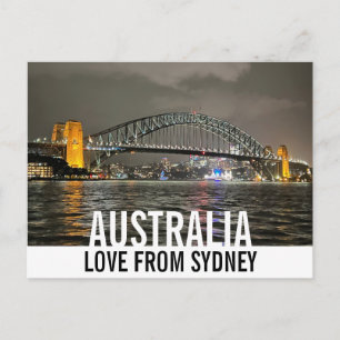 Sydney av Night Kärlek från Australien Vykort