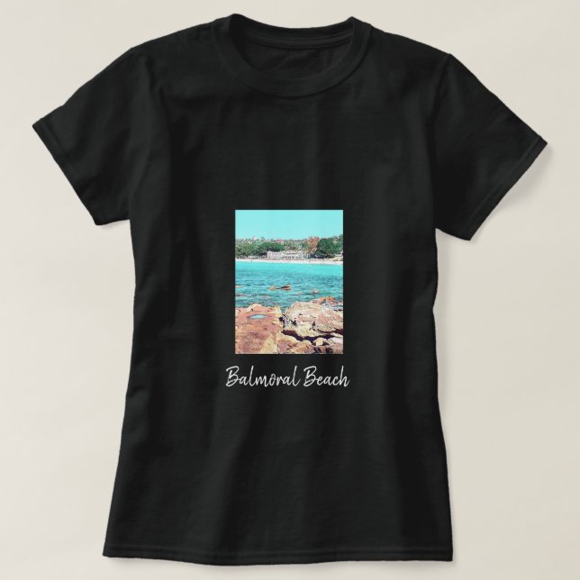 Sydney Balmoral Beach retro Bathers Pavillion T Shirt (Design framsida)