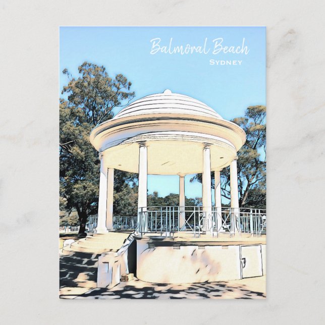 Sydney Balmoral Beach white Rotunda Vykort (Framsida)