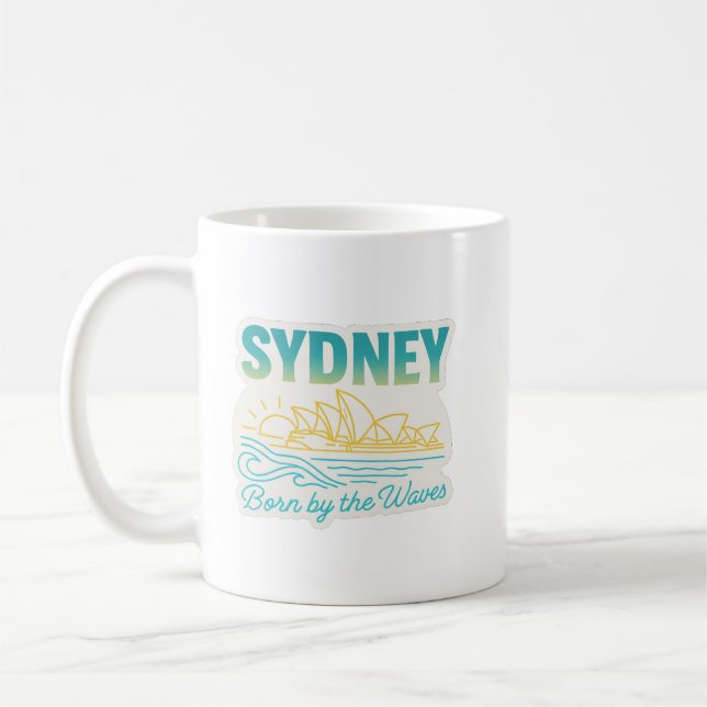 Sydney - Born by the Waves Kaffemugg (Vänster)