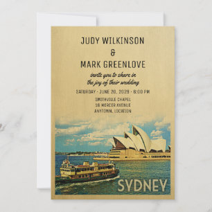 Sydney bröllopsinbjudan Australien Australian Inbjudningar