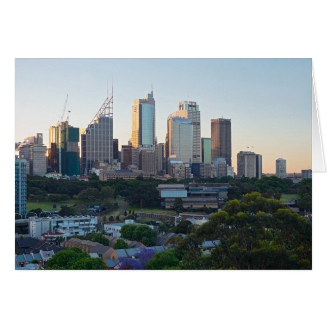 Sydney Business Center Skyscrapers OBS Kort (Framsidan Horizontal)