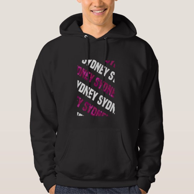 Sydney Camo Mönster Rosa Camouflage Hoodie (Framsida)