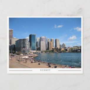 Sydney CBD:s urbana siluett och stadslandskap Aust Vykort