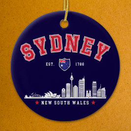 Sydney Cityscape, Australia Julgransprydnad Keramik