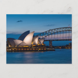 Sydney cityscape på natten, Australien Vykort