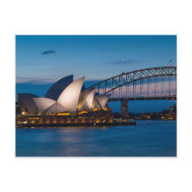 Sydney cityscape på natten, Australien