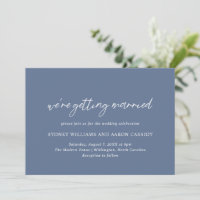 Sydney Dusty Blue Modern Bröllop