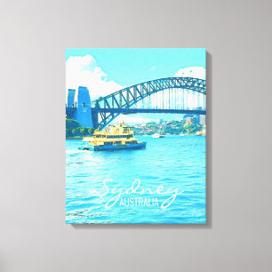 Sydney Ferry Harbor Bridge Canvastryck