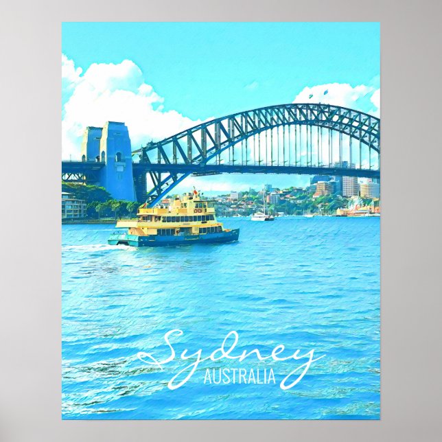Sydney Ferry Harbor Bridge Poster (Framsidan)