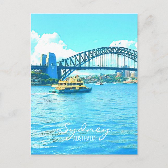 Sydney Ferry Harbor Bridge Vykort (Framsida)
