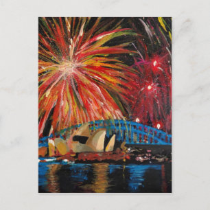 Sydney Firework i Opera House Vykort