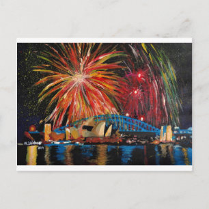 Sydney Firework i Opera House Vykort