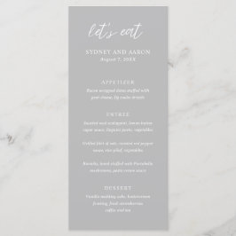 Sydney Gray Modern Bröllop Meny