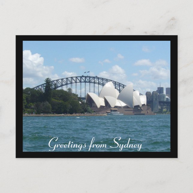 sydney hamn hälsningar vykort (Framsida)