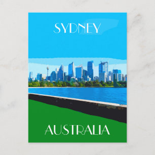 Sydney hamn Vintage Resa Konst Vykort