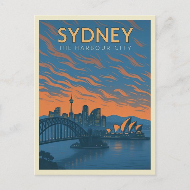 Sydney, Hamnstaden vykort (Framsida)