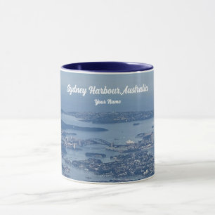Sydney Harbor Australia Aerial Panorama Photo Mugg