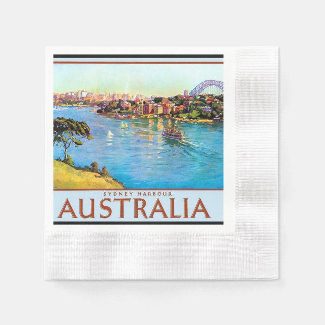 Sydney Harbor Australien Pappersservett (Framsidan)
