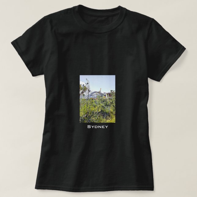 Sydney Harbor Bridge med inhemska anläggningar T Shirt (Design framsida)
