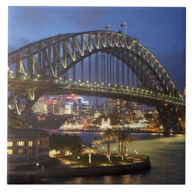 Sydney Harbor Bridge och Park Hyatt Sydney Hotel Kakelplatta (Framsidan)
