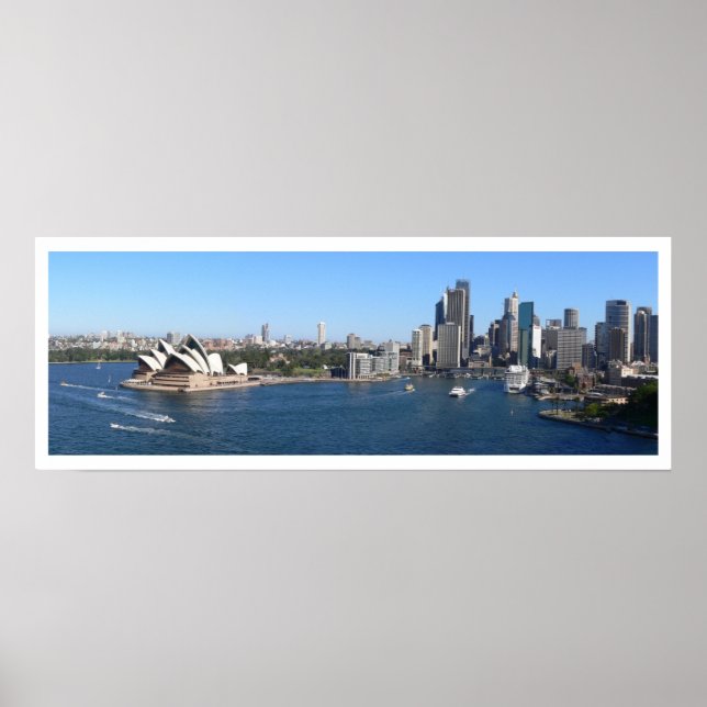 Sydney Harbor, Opera House, Skyline, Panoramic Poster (Framsidan)