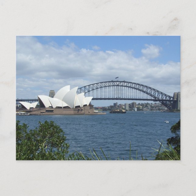 Sydney Harbor Skyline Postcard Vykort (Framsida)