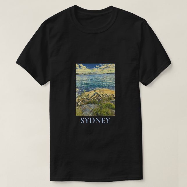 Sydney Harbor skyline resekonst T Shirt (Design framsida)