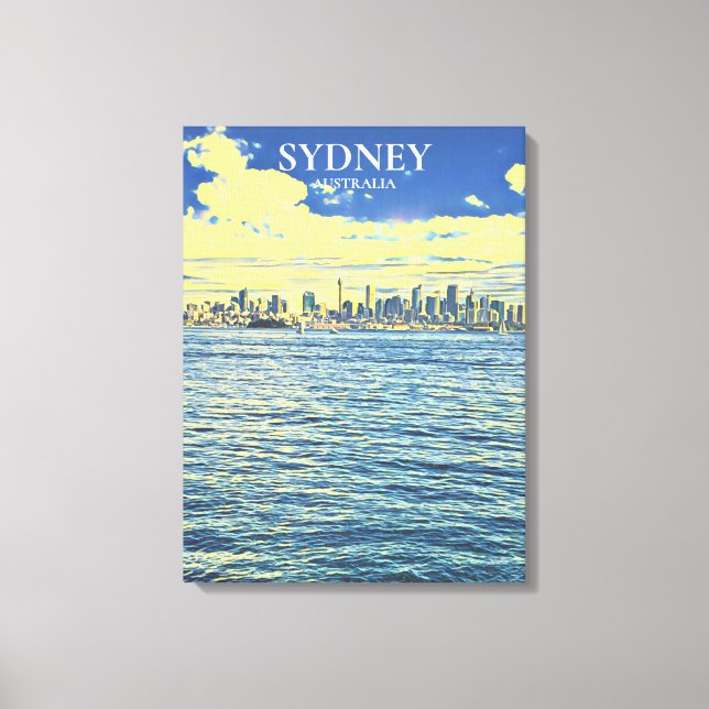 Sydney Harbor skyline Travel print Canvastryck (Framsida)