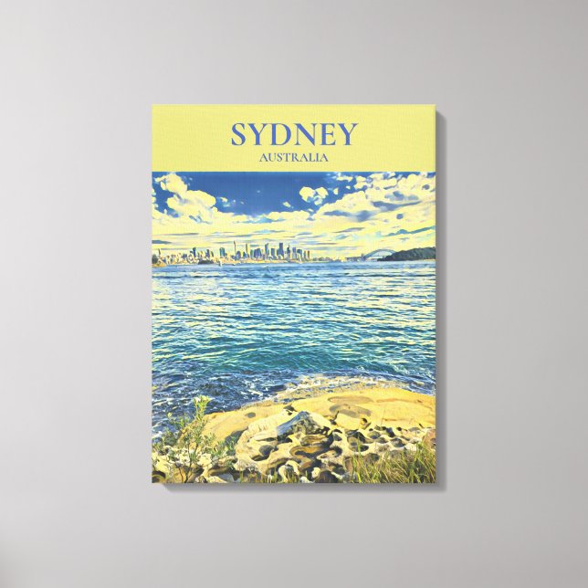 Sydney Harbor skyline Travel print Canvastryck (Framsida)