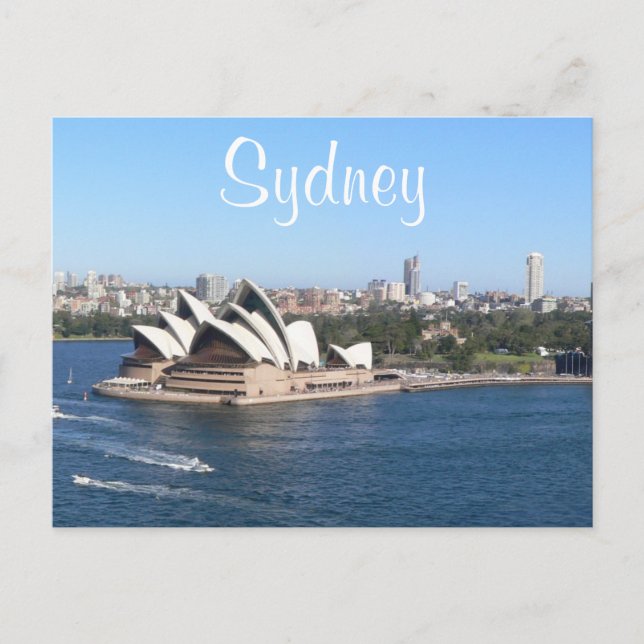 Sydney Harbor, Sydney Opera House, Australien Vykort (Framsida)