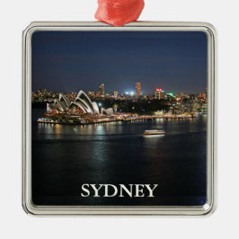 Sydney Harbor vid Circular Quay Julgransprydnad Metall