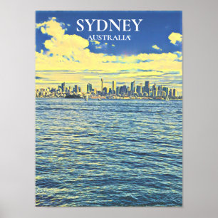 Sydney Harborskyline resevägg decor Poster