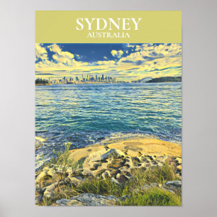 Sydney Harborskyline resevägg decor Poster