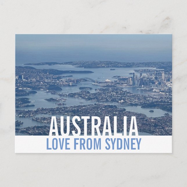 Sydney Harbour av Luft Kärlek från Australien Vykort (Framsida)