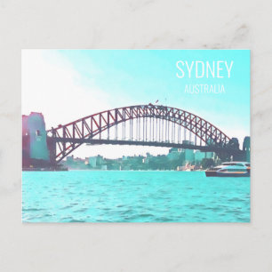 Sydney Harbour Bridge Australian Trage Vykort