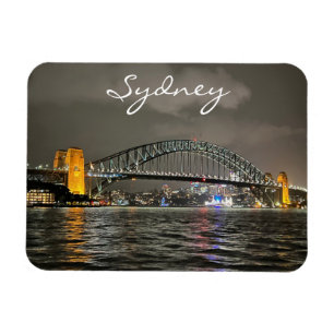 Sydney Harbour Bridge by Night, Australien, Photo Magnet