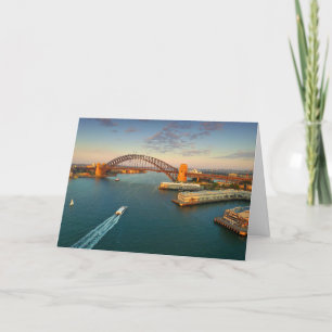 Sydney Harbour Bridge-flyghälsningskort Kort