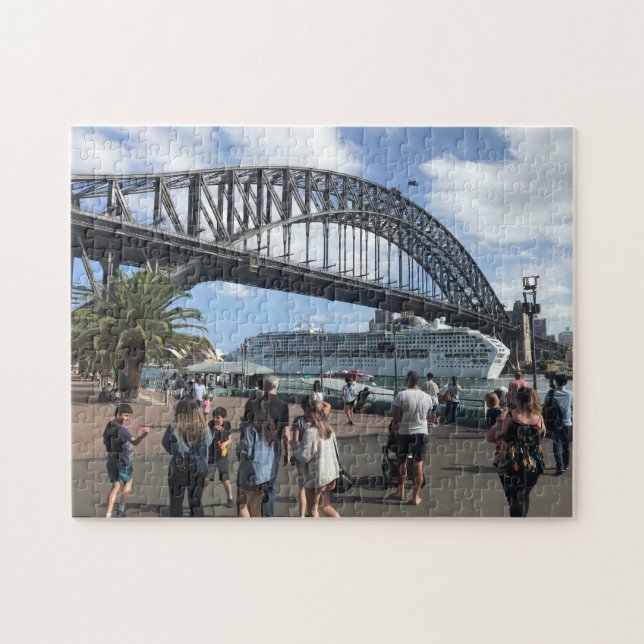 Sydney Harbour Bridge & kryssningsfartyg | Austral Pussel (Horisontell)
