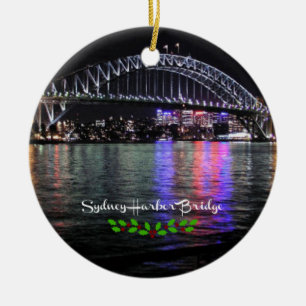 Sydney Harbour Bridge, märkt, julklapp Julgransprydnad Keramik