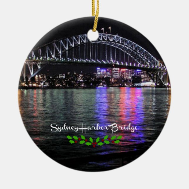 Sydney Harbour Bridge, märkt, julklapp Julgransprydnad Keramik (Framsidan)