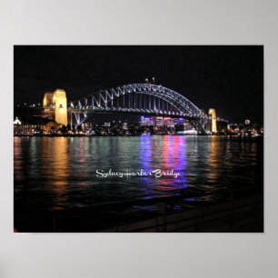 Sydney Harbour Bridge, märkt Poster