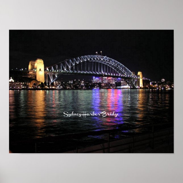 Sydney Harbour Bridge, märkt Poster (Framsidan)